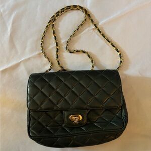Jay Herbert Elegant Black Quilted Shoulder Bag 1960s